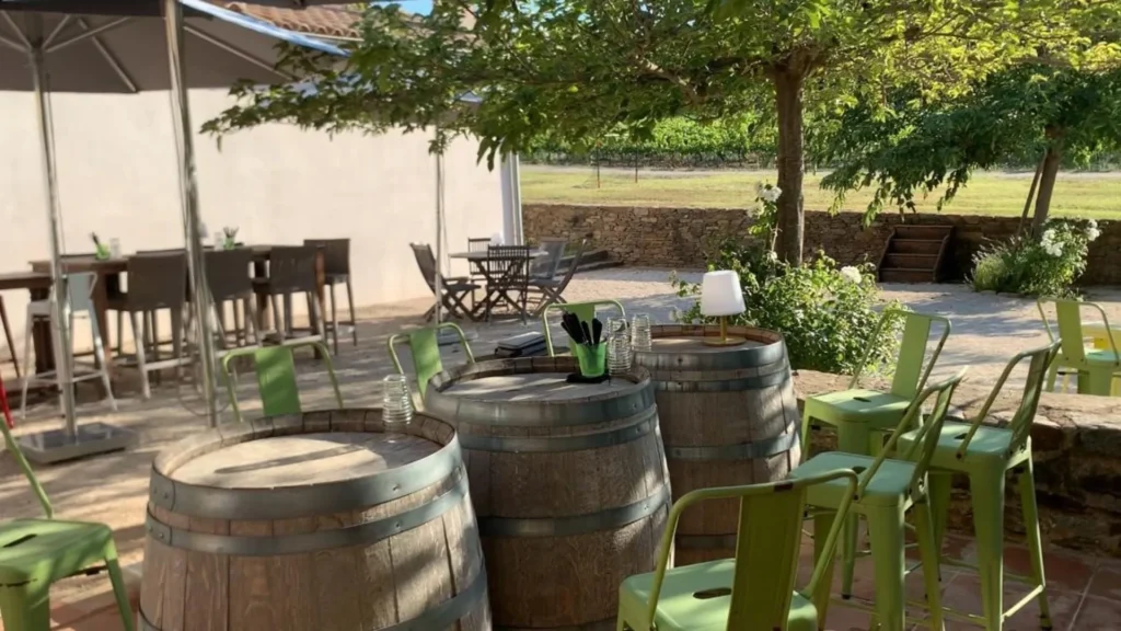 Apéro vigneron sur la terrasse du Domaine de La Pertuade